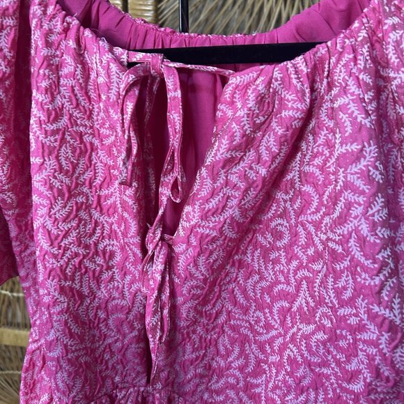 Tuckernuck Hyacinth House Pink Puff Sleeve Oversized Dress - Picture 7 of 9